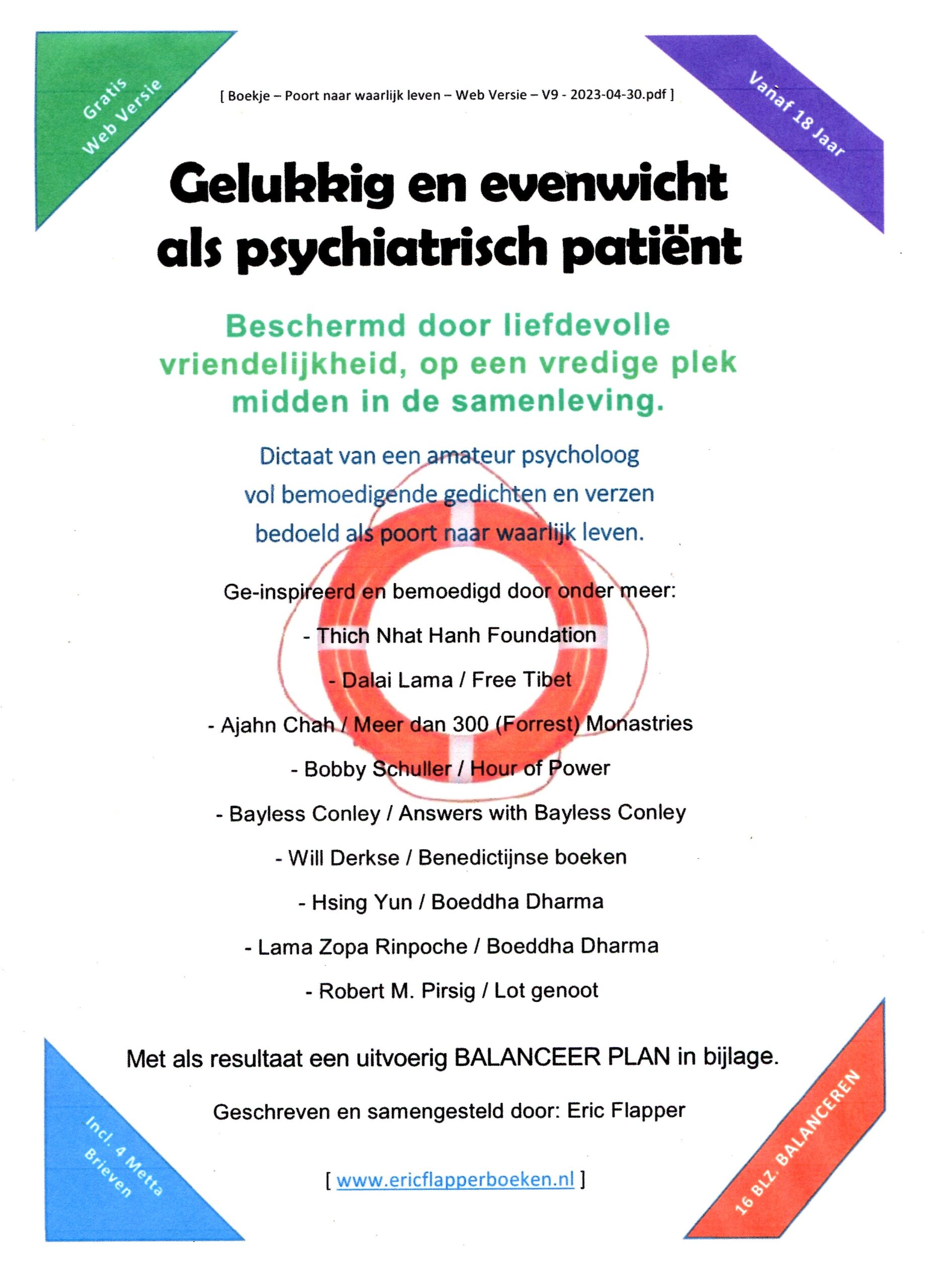 Cover - E-Book - Gelukkig en evenwicht als psychiatrisch patiënt